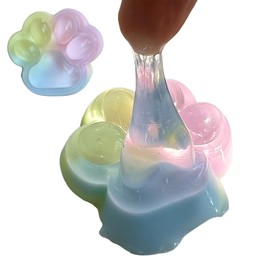 2PCS Taba Squishy，Cat paw，Very Sticky and Soft Squishy，Various Styles taba Squishy paw，with Cartoon Box，Surprise Gift for Kids and Adults.(Three-Colour＆Two-Colour)