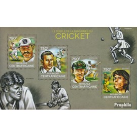 Central African Republic 4800-4803 Sheetlet (complete. issue) unmounted mint/never hinged ** MNH 2014 Cricket (Stamps for collectors) Ball games without football (basketball/handball/baseball …)