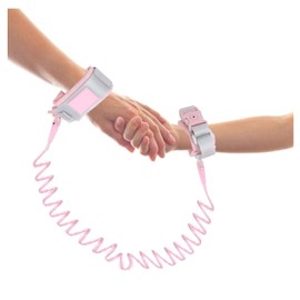 Child Anti-lost Wrist Link Harness Strap Rope Lead Walking Hand Belt Band Bracelet for Toddlers Children (Pink)