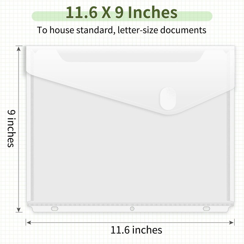 Sooez 30 Pack Binder Folders with Space-Saving Closure, Super Heavyweight