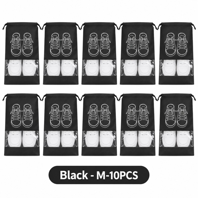 Non-Woven Shoe Storage Bags for Travel & Closet Organization –