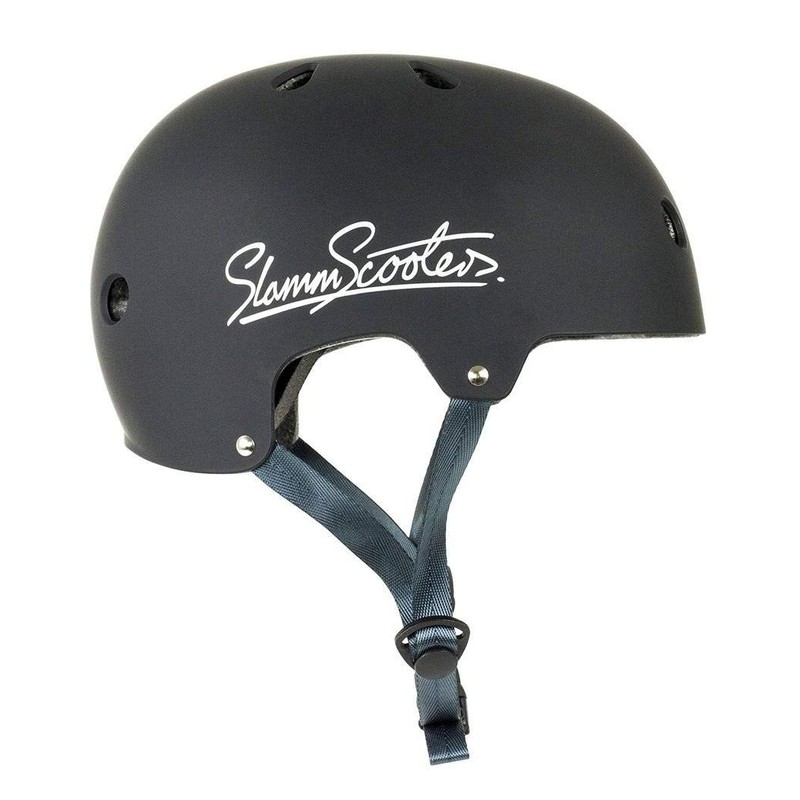 Slamm Scooters Logo Helmet Skateboard Helmet Unisex Adult, Black (Black),