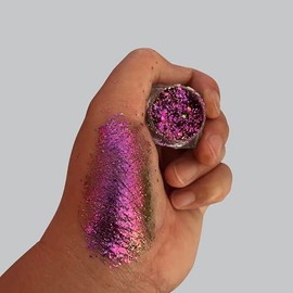 SZDYM Super shine duochrome powder,Colorful neon eye shadow flakes,Multi-Reflective Finishes Makeup,0.26 Grams Pressed Highly Pigmented Minerals (#08)