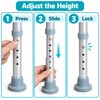 6-Height Adjustable Shower Chair Stool with Non-Slip Feet and 300