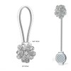 HYX 2 Pack Curtain Tie backs, Crystal Flower Holdbacks, Magnetic