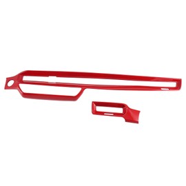 Interior Dashboard Center Console AC Air Vent Outlet Cover for Honda Civic 11th Gen 2022 2023 2024 2025 Sedan Hatchback LX EX EX-L Sport Touring(Red)