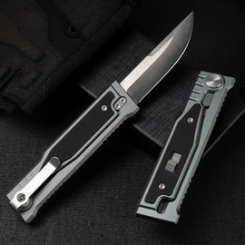 XXOK Pocket Folding Knife,3.15" D2 Steel Blade, G10 handle,Multi functional collection knives,Tactical knife for men,Edc For Outdoor Survival Hiking Camping