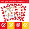 gisgfim 96 Pcs Circus Party Supplies Paper Plates Napkins Carnival