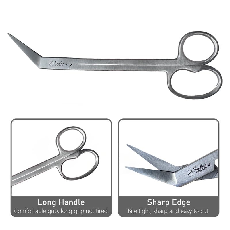 SANDBROS®Extra Long Toe Nail Scissors Clippers Cutters Back Pain Chiropody