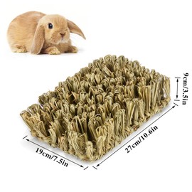 Rebecca online Rabbit Grass Bed Timothy Hay Bunny Mat – Natural Chewable Pet Nest for Rabbits, Guinea Pigs, Hamsters – Safe, Organic