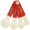 パール金属 Softia 少々スプーン付 計量スプーン 4P set レッド C-3698