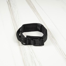 Tactical Nylon Dog Collar (Large, Black)