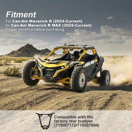 ROMELACK 2” Rear Receiver Trailer Hitch No Drill Compatible with Can Am Maverick R/Max All Models 2024-2025