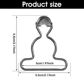 Lusofie 12Pcs Suspender Buckles Dungaree Overall Buckles Metal Overall Clasp Replacement 1.5 Inch Overall Clips(Metal Black)