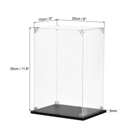 MECCANIXITY Acrylic Display Case, 8"x6"x11.8" Clear Display Box Assemble Dustproof Storage Organizer Showcase for Collectibles Action Figures
