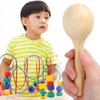 2Pcs Sand Hammer Early Education Instrument Wooden Toddler Percussion Musical