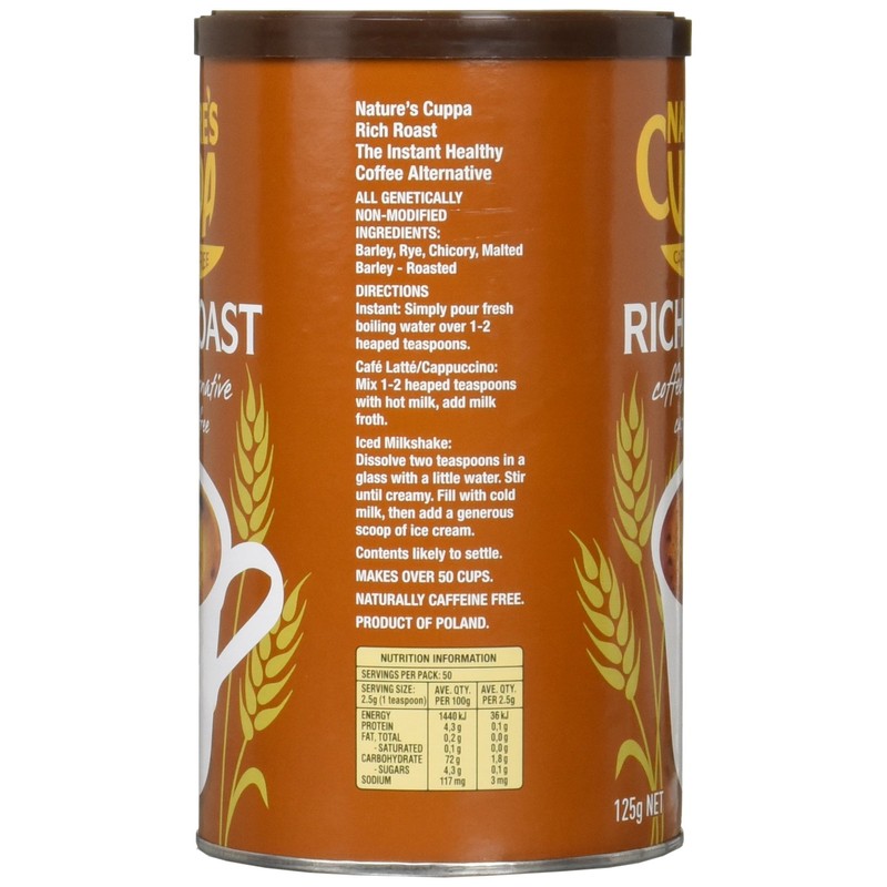 Nature's Cuppa Rich Roast Coffee Alternative 125g