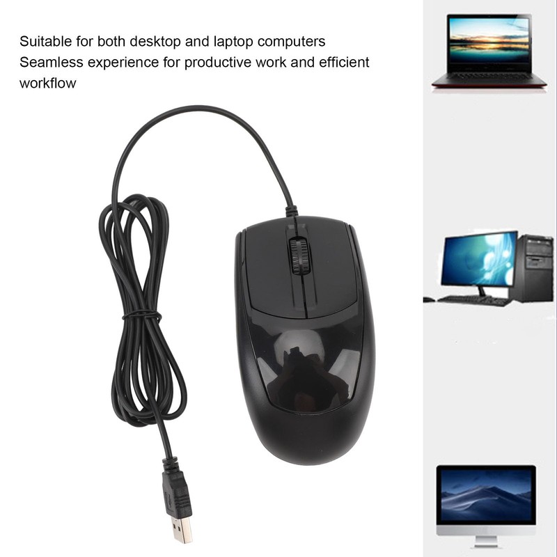 Wired USB Mouse, 1200 DPI Mouse Ergonomic, Optical Mouse Silent