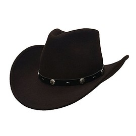 Silverado Hats Rattler 100% Crushable Wool Felt Western Cowboy Hat (X-Large, Chocolate)