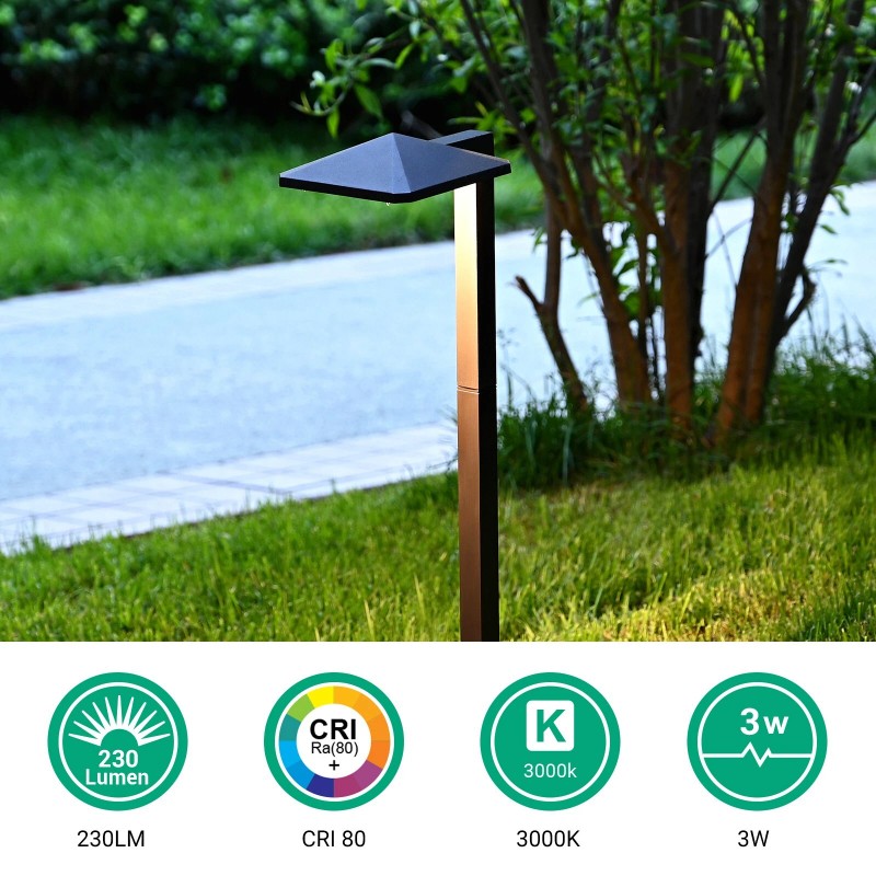 EDISHINE 4 Pack Low Voltage Landscape Lights, 3W 230LM 3000K