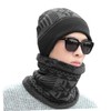 Sosoport Winter Headwear Knitted Scarf Hat Set Neck Warmer Outdoor
