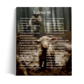 Salmo 91 En Español Para Pared Cuadros Cristianos Para Pared En Español, Psalm 91 Wall Art, Christian Wall Decor In Spanish, Decoraciones Para Cuartos Psalm 91 Wall Decor Framed Wall Decor (Salmo 91,
