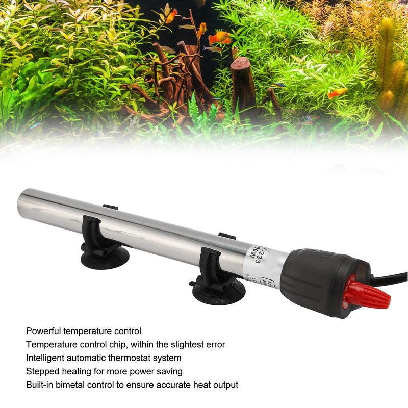 Aquarium Heater Stainless Steel Adjustable Automatic Thermostatic Heating Rod for