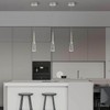 JoollySun Modern Crystal Pendant Light: Brushed Nickel Mini Hanging Light
