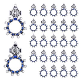 KOMI Finger Rosary Bulk Pack of 24 - Pocket Prayer Ring for Men Women, Miraculous Medal Catholic Baptism Confirmation Favors