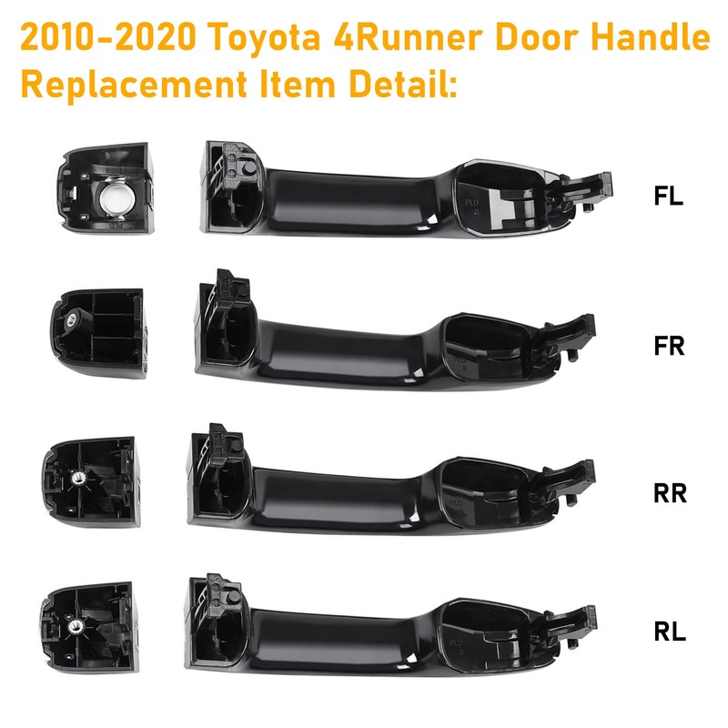 APESER Compatible with 2010-2020 Toyota 4Runner Door Handle,Front Rear Left