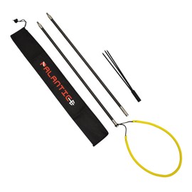 Scuba Choice Carbon Fiber 5' 2-Piece Travel Pole Spear – Lightweight & Durable & Heavy Duty, Includes 3-Prong Stainless Steel Tip, Yellow Rubber Sling and Travel Bag
