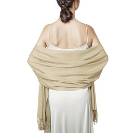 PIOYMEYA Scarf Stole Women's Festive for Evening Dress Pashmina Scarves Scarves Winter, beige