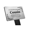 Cousin Memorial Stake - Engraved with poem (Gold/Silver/Copper or Black