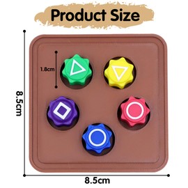 YISKY Traditional Korean Games, Pack of 5 Gonggi Korean Game, Gonggi Jack Stone Pebbles Set, Gonggi Stones, Stone Catching Game, for Fun Hours and Coordination Training (with Base)