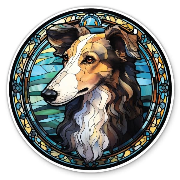 Borzoi Stickers - 2 Pack - Waterproof Vinyl for Car,