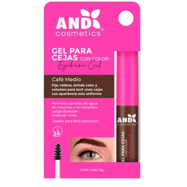 Gel con color para cejas (FIJADOR) (CEJA CAFÉ MEDIO) (SÓLO VENDEMOS PRODUCTOS 100% ORIGINALES)