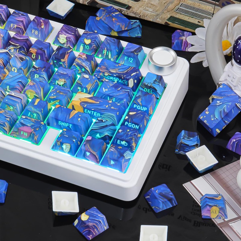 JOMKIZ Starry Night V5 PBT Keycaps 128 Keys Cherry Profile