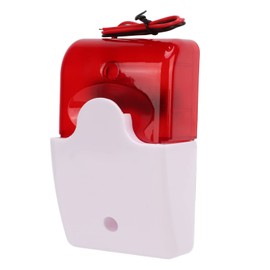 Acoustic Light Alarm - Red Flash, Good Insulation Alarm - Impact-resistant Safety Warning Device with Good Light Transmission for Safety Protection at Home or in the Home (220 V)