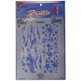 Iwata-Medea Artool Freehand Airbrush Templates, Patriotica And Blue
