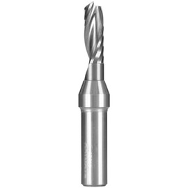 Yonico Solid Carbide Single Flute Upcut End Mill Router Bits CNC Spiral O Flute 3/8-Inch Diameter 1/2-Inch Shank 31027