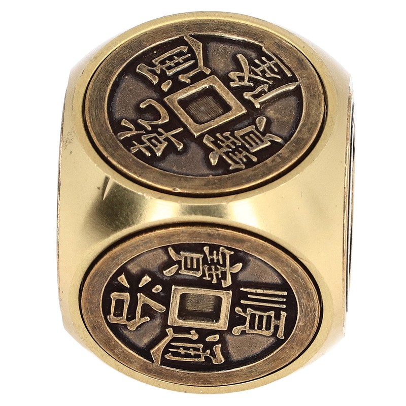 Metal Figertip Rotating Cube Embossed 6 Sided Anti Anxiety Stress