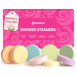 SEONNIX Shower Steamers Aromatherapy, 8 Pack Shower Bombs Relaxation Birthday Gifts for Women, Mother's Day Gifts for Her, Stress Relief & Self Care, Natural Fragrance Essential Oils Spa Gifts