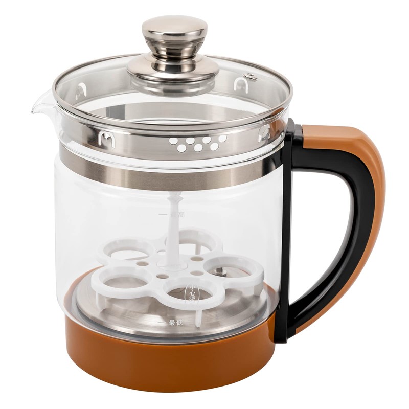KONKENIE 1.8L Electric Glass Kettle 800W Hot Tea Maker with