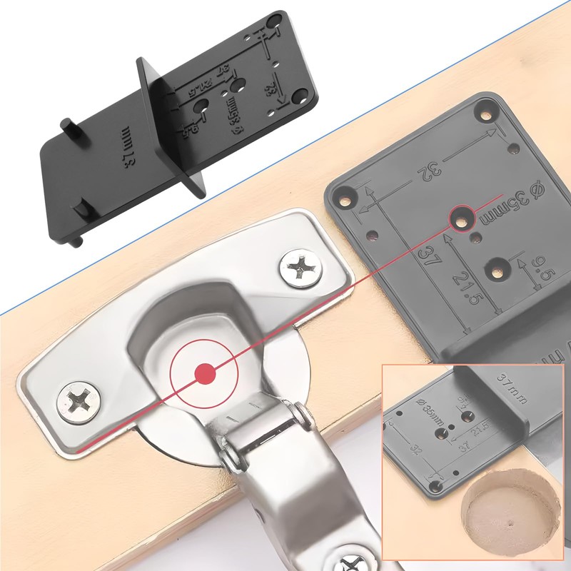 SING F LTD 4pcs Hole Drilling Jig Template 85x40mm Hinge