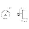 Ideal Standard Idealrain BC808XG Round Shower Hose Connection Surface-Mounted