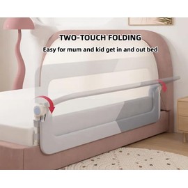 Ude-licate Bed Rail for Toddlers, Baby Bed Rail Guard for Kids, Height Adjustable & Foldable Bed Rails Guard for Twin,Double, Full, Queen & King Size Bed(120cm)