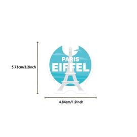 World Travel City Stickers Pack, 100Pcs ZLWSD Travel Map Waterproof Vinyl Decals for Laptops Bicycle Water Bottle Scrapbook, Kids Teens Aesthetic Vintage Tourism Cityscape Landmark Sticker