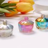 2 Pieces Nail Dappen Cup Glass Dish Cup Flower Shape