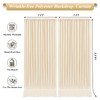 10x10ft Champagne Polyester Backdrop Curtains with Lights String for Wedding