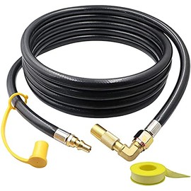 MONKEMON Rv Quick Connect Propane Hose 10FT, Propane Elbow Adapter with Extension Hose for Blackstone 17" and 22" Griddle